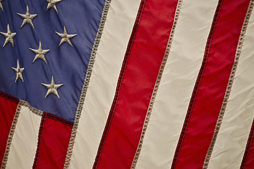 HIS_ReligionFounding close up of American flag