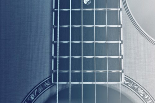 Close up of a guitar