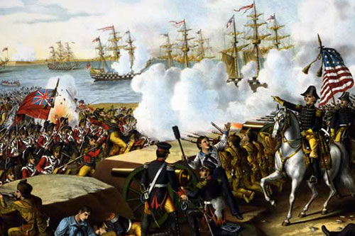 War1812 Painting of war scene