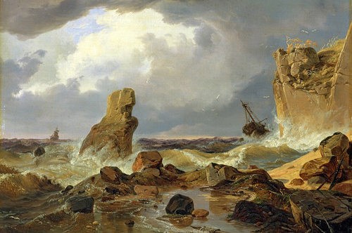 Winslow Homer Painting of Shipwreck by Winslow Homer