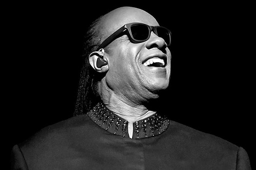 Stevie Wonder Black and White photo of Stevie Wonder