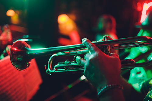 Man playing a trumpet