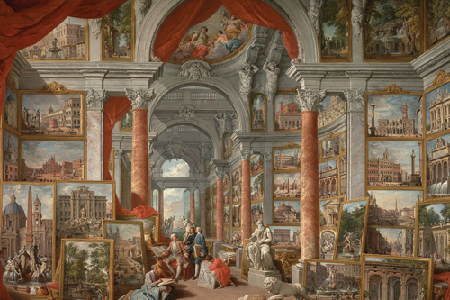 europeantour Painting of a palace full of european art
