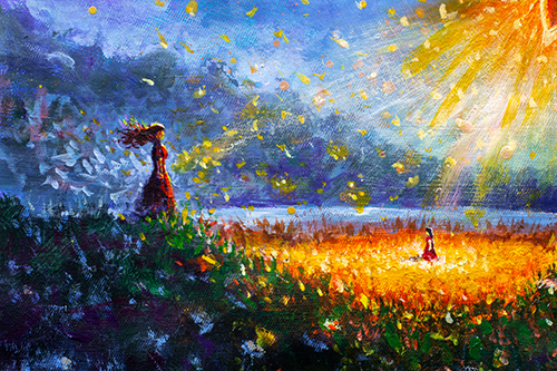 Neo Impressionist oil painting