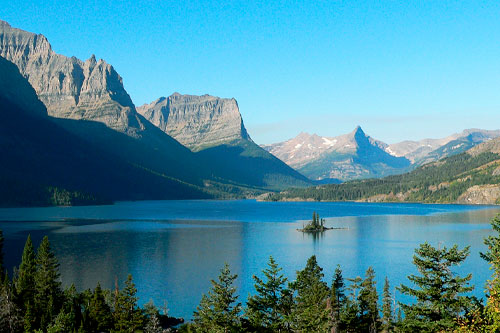 GlacierNationalPark Image of St Mary's Lake at Glacier National Park