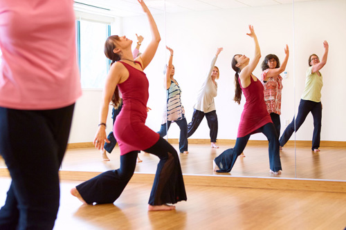 Group of women exercising