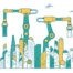 Depiction of a futuristic city
