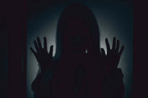 Silhouette of a ghostly figure