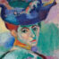 Painting of a woman in a hat by Matisse