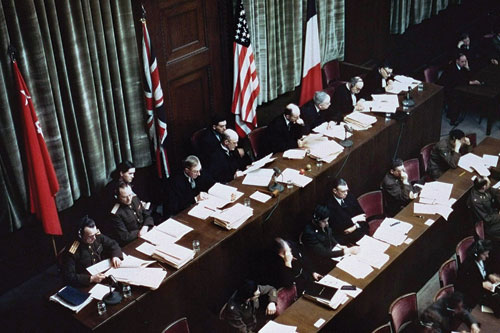 Military officers at the Nuremberg trials