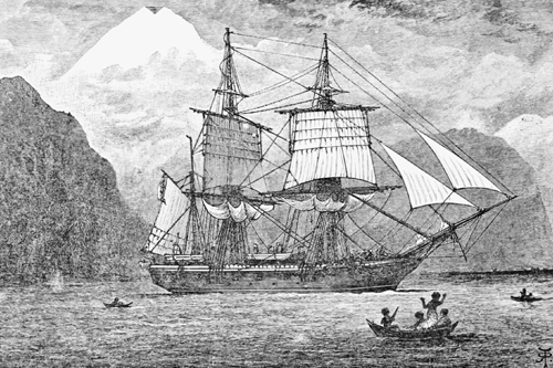 The Beagle ship that carried Charles Darwin