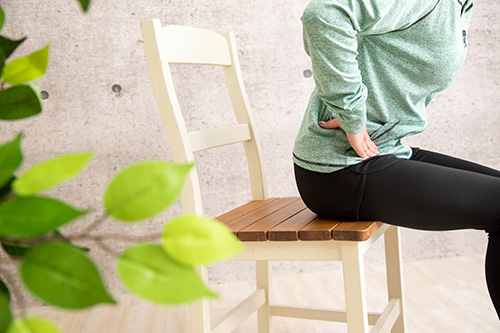 Woman exercising in a chair