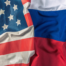 American and Russian flags next to eachother