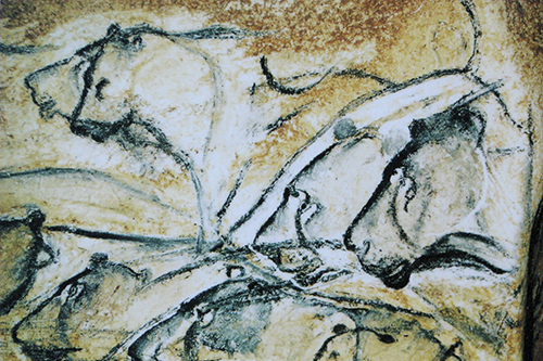 Cave painting from paleolithic era