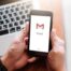 Someone looking at gmail on a smartphone