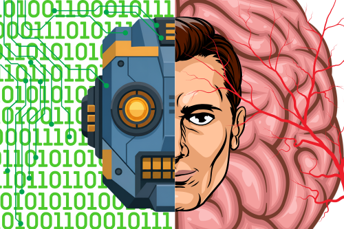 Man & Robot Graphic